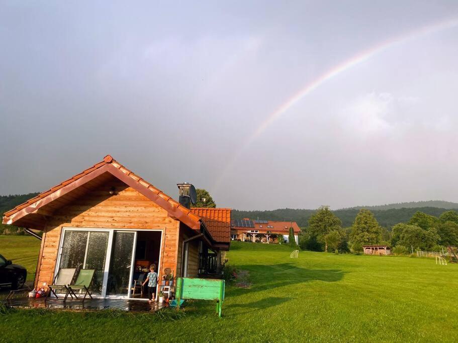 Polanka Beskid Niski Cute Cabin With Spectacular Views Hanczowa Exteriér fotografie