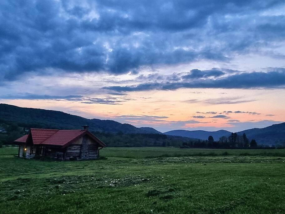 Polanka Beskid Niski Cute Cabin With Spectacular Views Hanczowa Exteriér fotografie