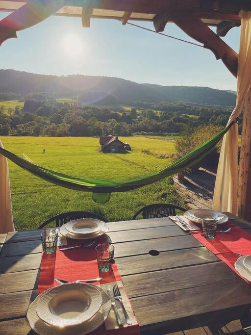 Polanka Beskid Niski Cute Cabin With Spectacular Views Hanczowa Exteriér fotografie