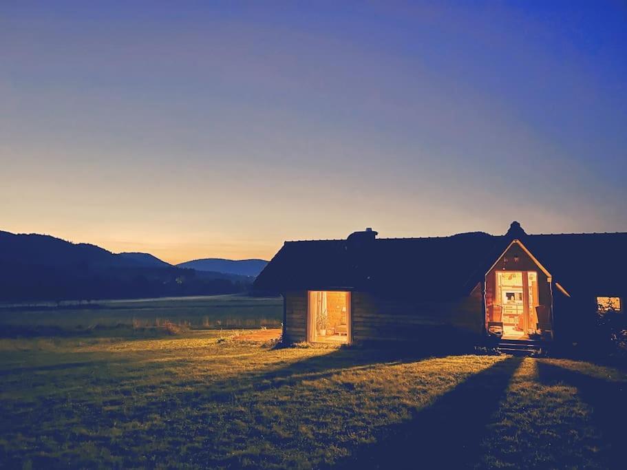 Polanka Beskid Niski Cute Cabin With Spectacular Views Hanczowa Exteriér fotografie