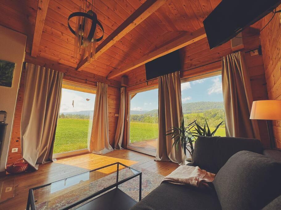 Polanka Beskid Niski Cute Cabin With Spectacular Views Hanczowa Exteriér fotografie